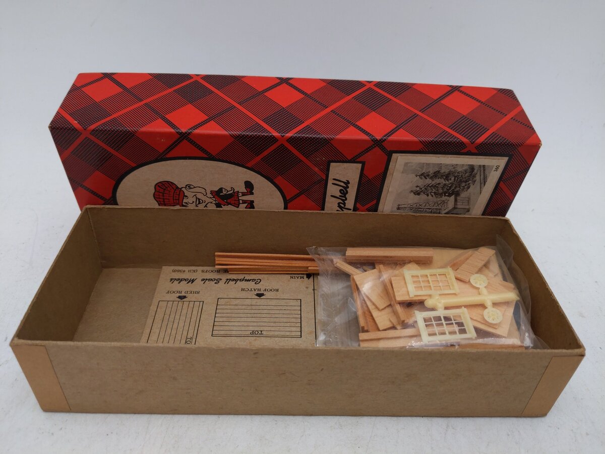 Campbell Scale Models 360-375 HO Pump House Kit EX/Box