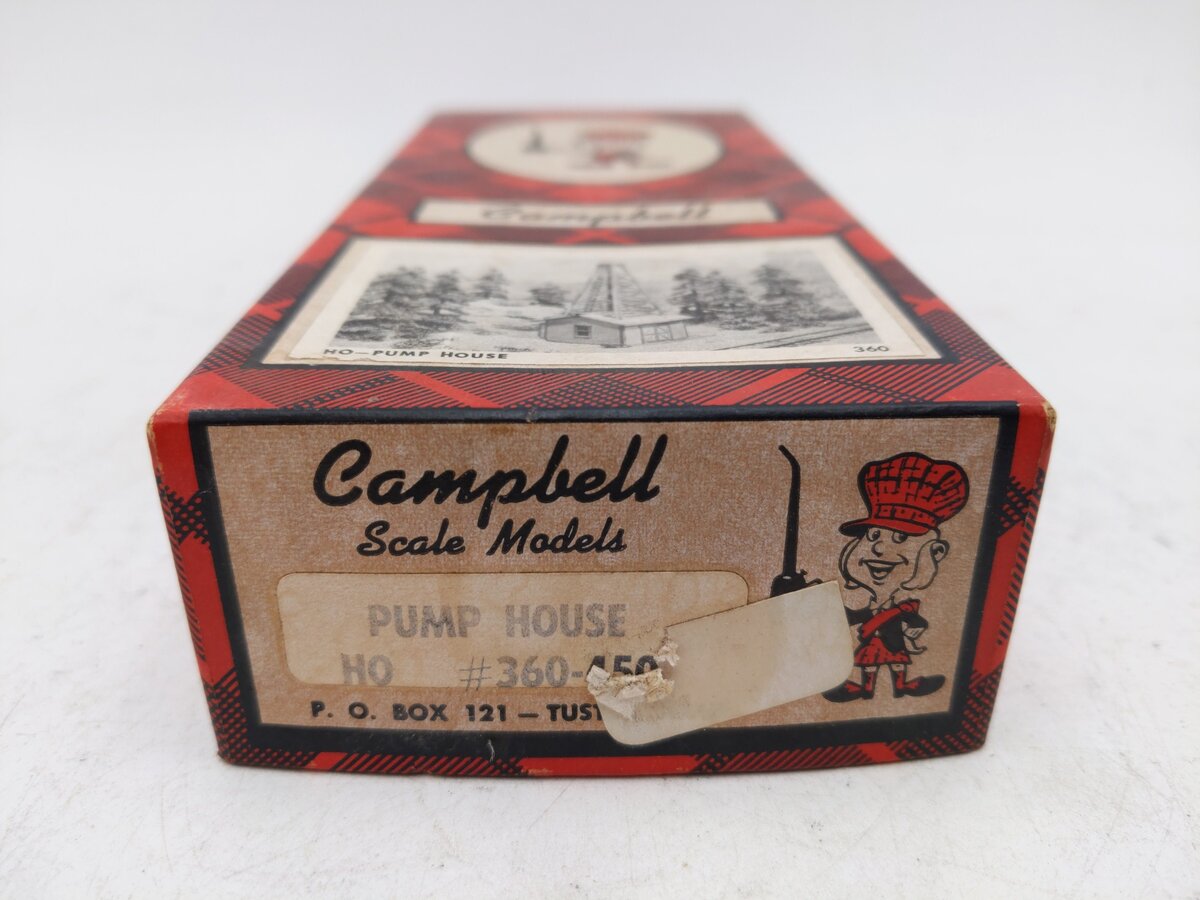 Campbell Scale Models 360-375 HO Pump House Kit EX/Box