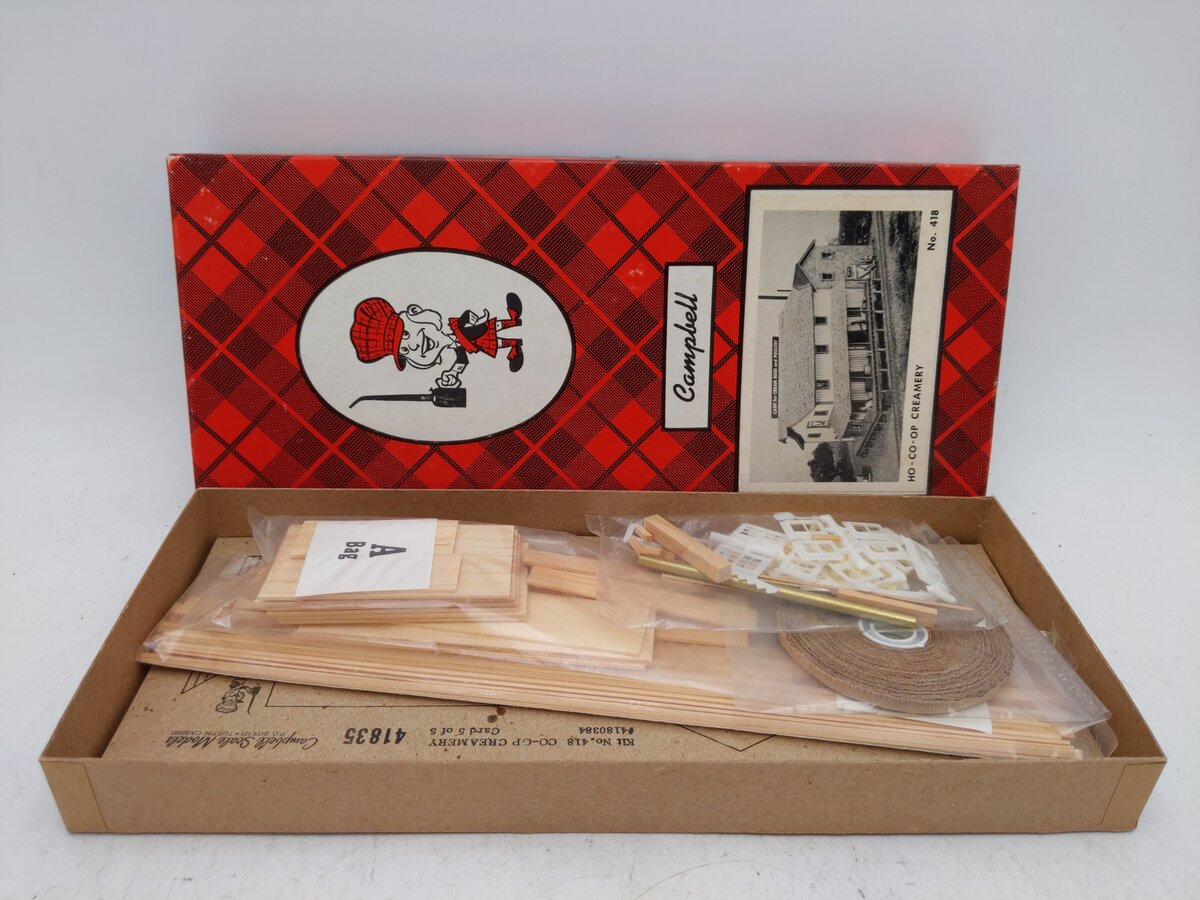 Campbell Scale Models 418 HO Farm Co-op Creamery Building Craftsman Kit EX/Box