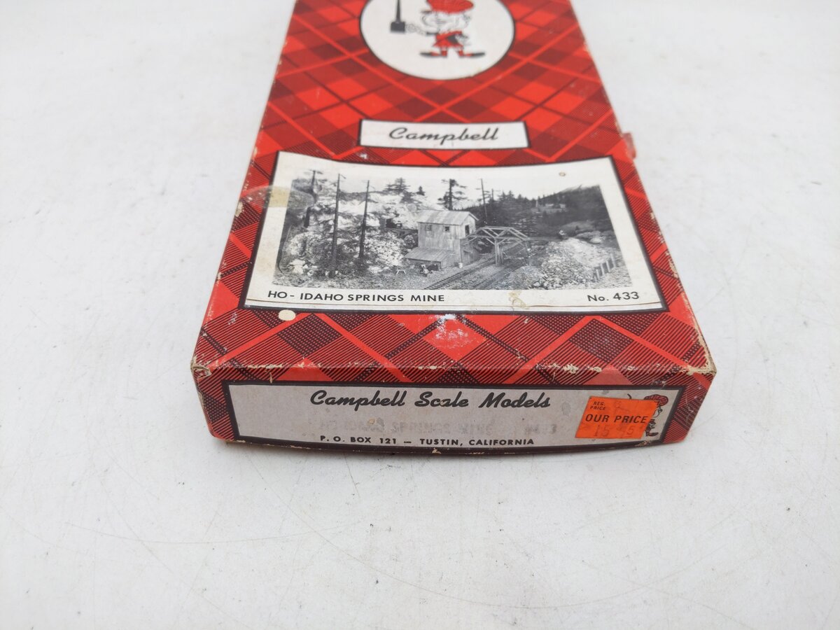 Campbell Scale Models 433 HO Scale Idaho Springs Mine Wood Craftsman Kit EX/Box