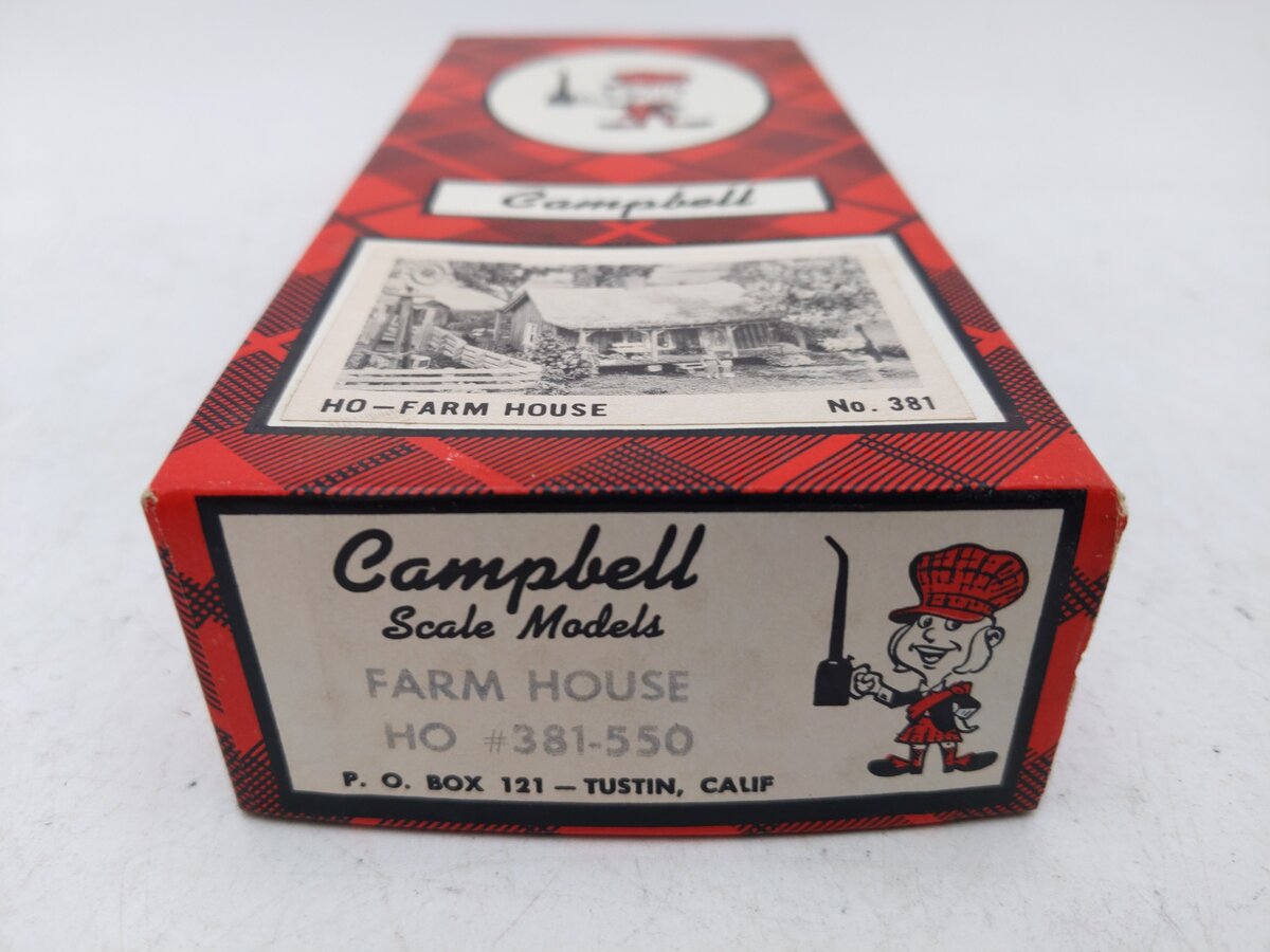 Campbell Scale Models 381-795 HO Scale Farm House Building Kit EX/Box