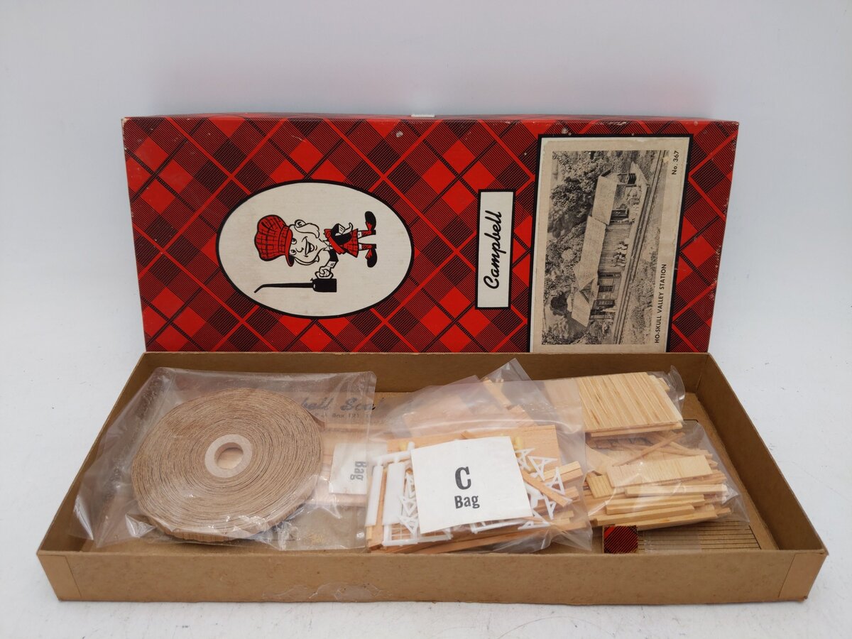 Campbell Scale Models 367-1195 HO Skull Valley Station Building Kit EX/Box