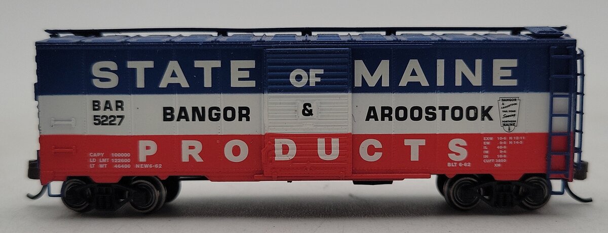 Bachmann 17056 N Bangor & Aroostook AAR 40' Steel Boxcar #5227 LN/Box