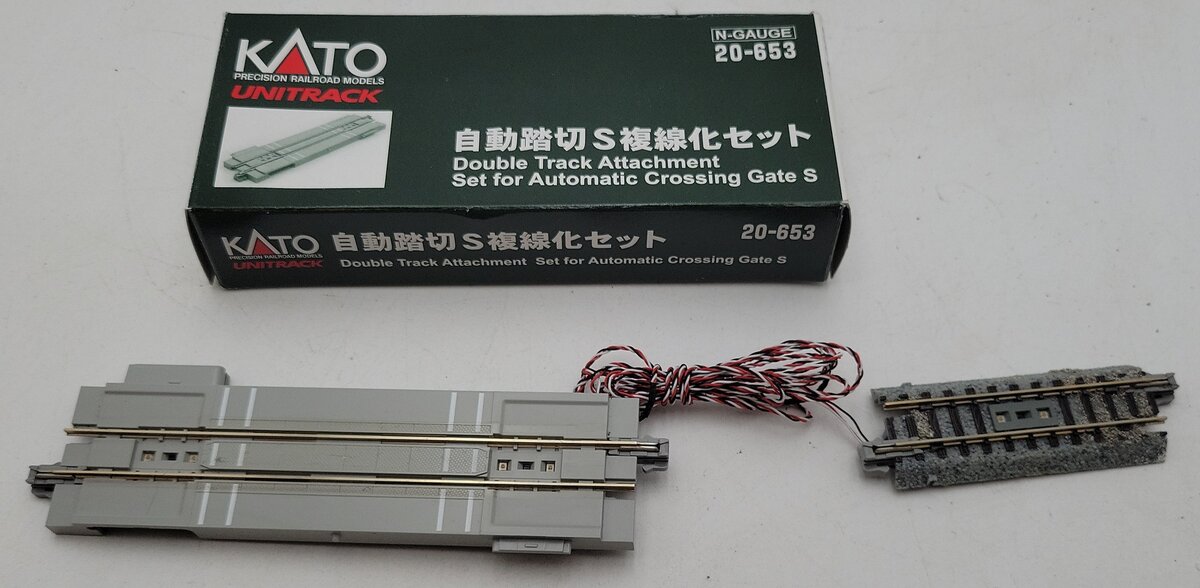 Kato 20-653 N Double Track Attachment for Automatic Crossing Gate EX/Box