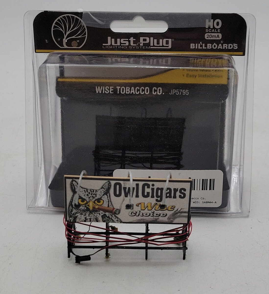 Woodland Scenics JP5795 HO Scale OWL CIGARS A WISE CHOICE Lighted EX/Box