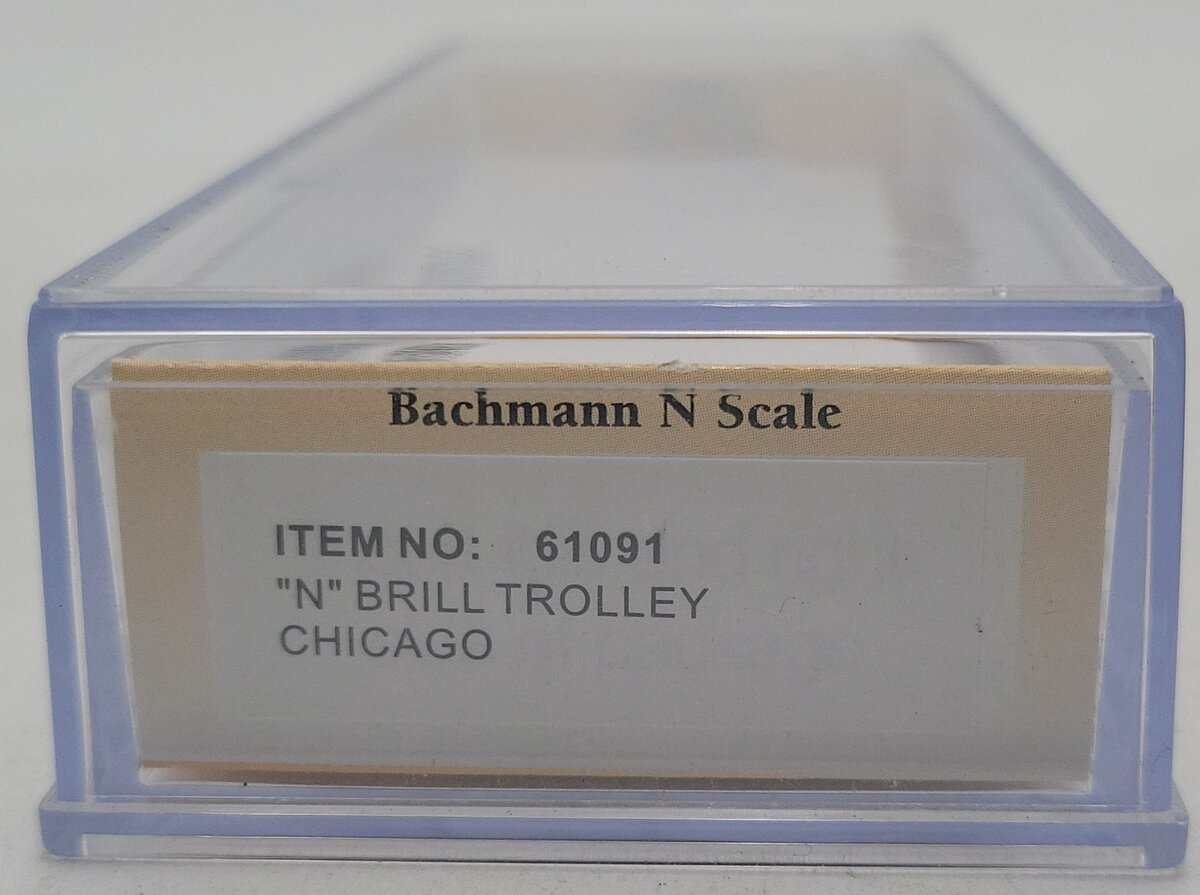 Bachmann 61091 N Chicago Brill Trolley - Standard DC EX/Box
