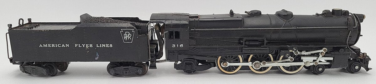 American Flyer 316 Vintage S AFL/PRR 4-6-2 K5 Steam Engine & Tender VG