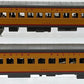 MTH 20-3416B O 2-Car 70' Streamlined Coach/Coach Passenger Set (Smooth) NIB
