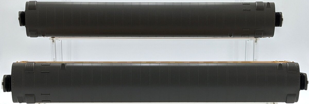MTH 20-3416B O 2-Car 70' Streamlined Coach/Coach Passenger Set (Smooth) NIB