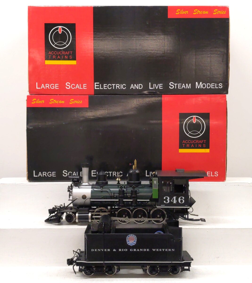 Accucraft AL88-134 1:20.3 Denver & Rio Grande Western C-19 2-8-0 Steam Loco #346 EX/Box