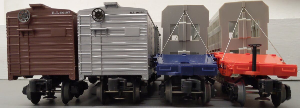 Assorted O Scale Freight Cars 6-9232, 6-16349, 50197, 16750 [4] LN/Box