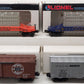 Assorted O Scale Freight Cars 6-9232, 6-16349, 50197, 16750 [4] LN/Box