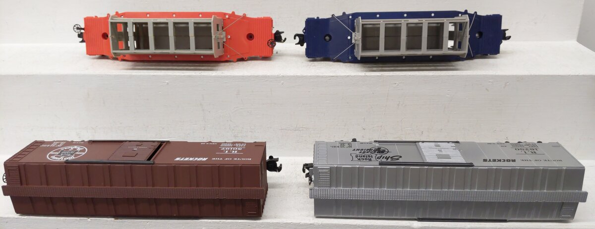 Assorted O Scale Freight Cars 6-9232, 6-16349, 50197, 16750 [4] LN/Box