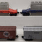 Assorted O Scale Freight Cars 6-9232, 6-16349, 50197, 16750 [4] LN/Box