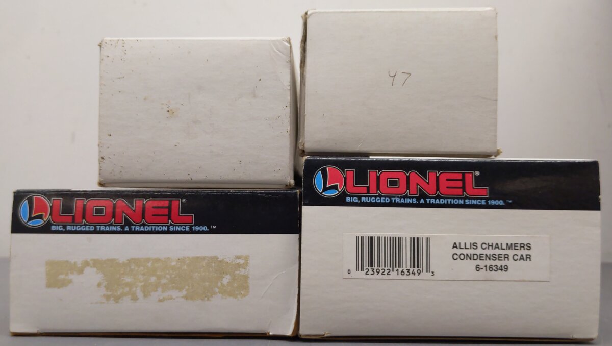 Assorted O Scale Freight Cars 6-9232, 6-16349, 50197, 16750 [4] LN/Box