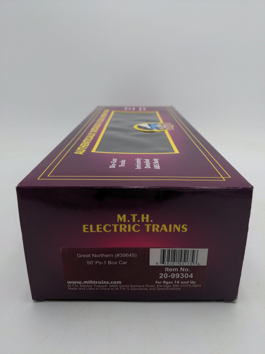 MTH 20-99304 O Scale Great Northern 50' Ps-1 Boxcar # 39645 LN/Box