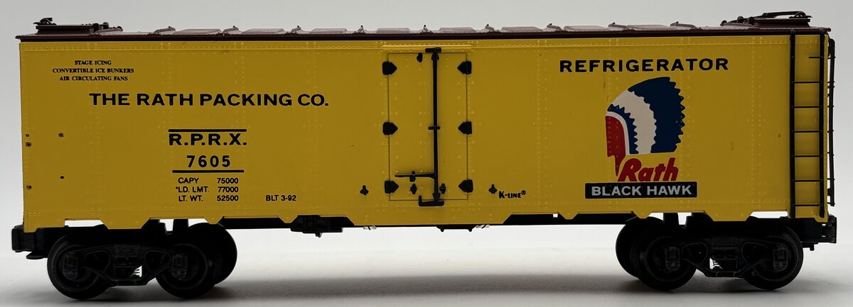 K-Line K7605 O Gauge Rath Classic Refrigerator Car VG/Box