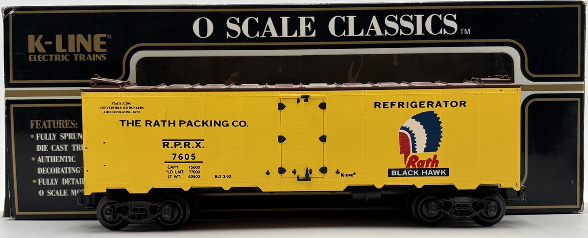 K-Line K7605 O Gauge Rath Classic Refrigerator Car VG/Box