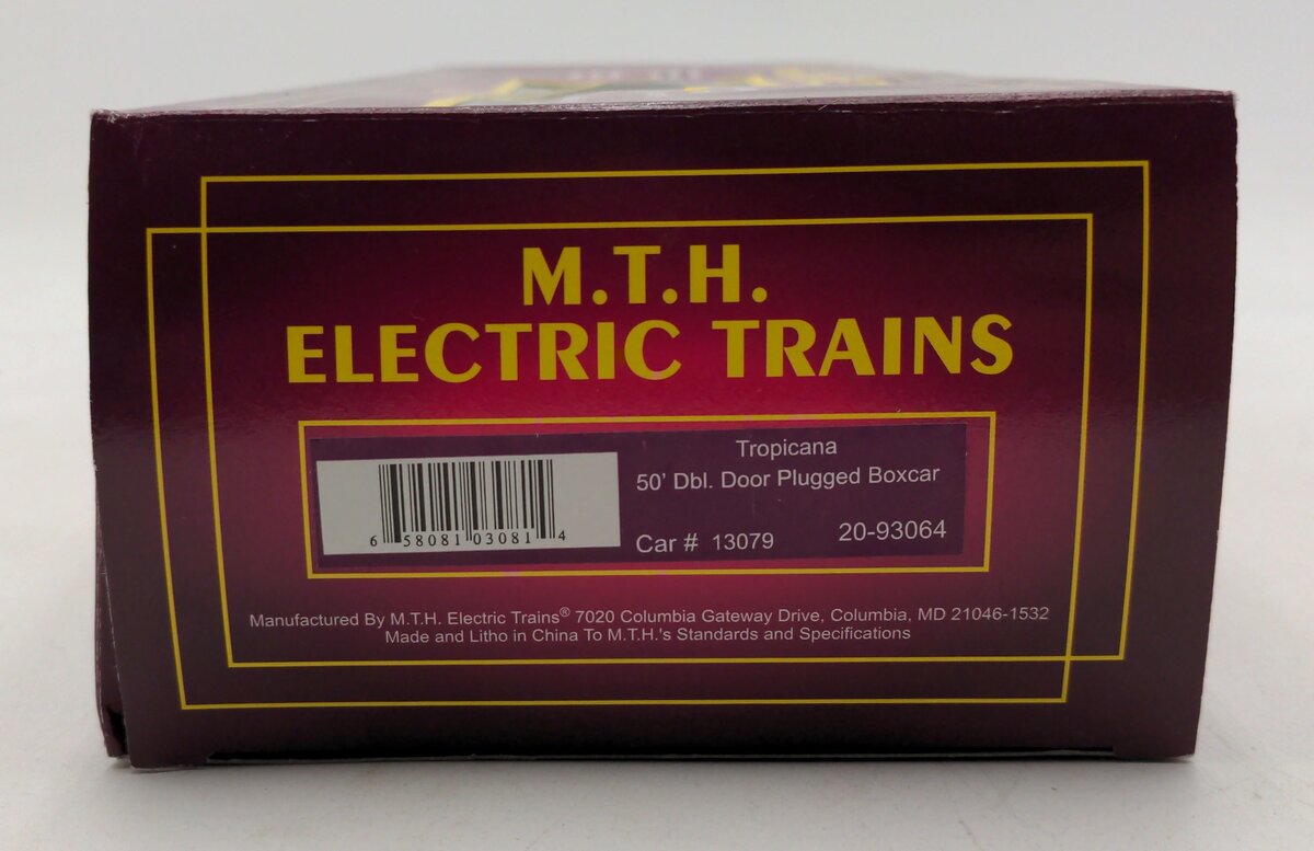 MTH 20-93064 O Gauge Tropicana 50 Foot Reefer Car #13079 LN/Box