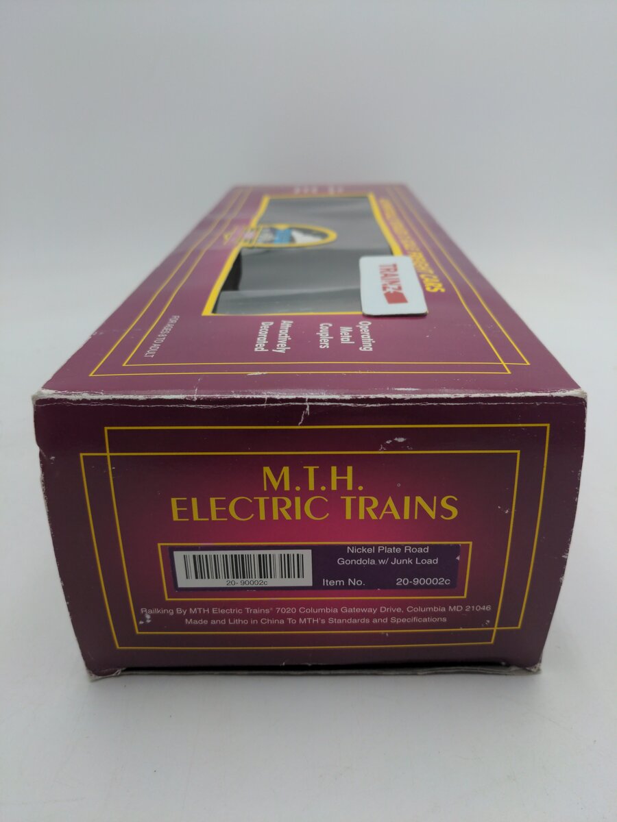 MTH 20-90002C O Gauge Nickel Plate Road Gondola w/ Junk Load #44622 LN/Box