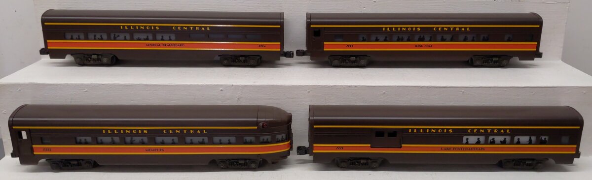 Lionel O Assorted Illinois Central "City Of New Orleans" Passenger Cars [4] EX/Box
