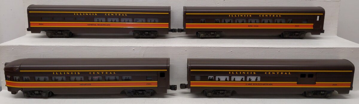 Lionel O Assorted Illinois Central "City Of New Orleans" Passenger Cars [4] EX/Box