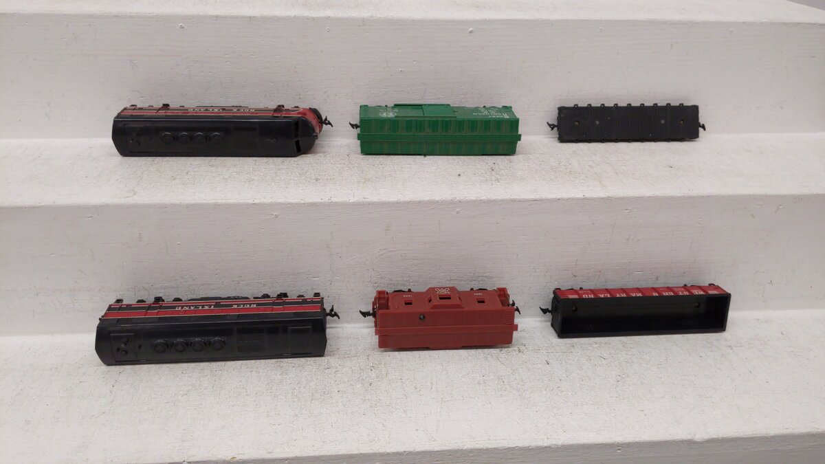 Marx Vintage HO Rock Island Diesel locomotive set #99 #1959 #54201 #11874 #10049 VG/Box