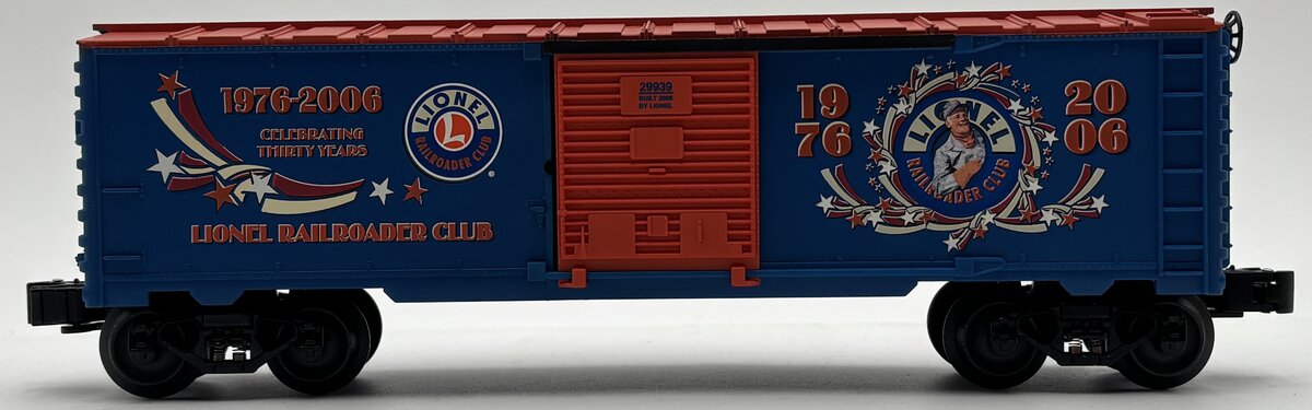Lionel 6-29939 O Gauge 2006 Lionel Railroader‘s Club Anniversary Boxcar LN/Box