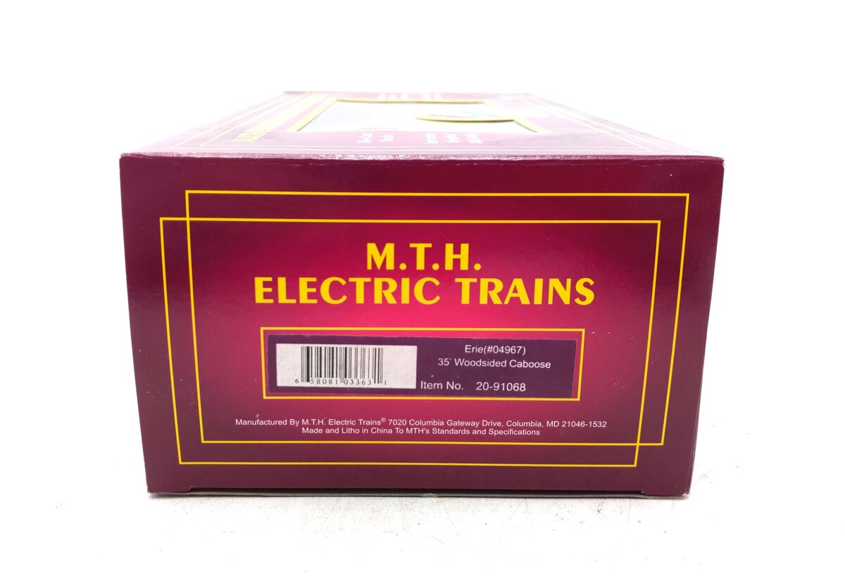 MTH 20-91068 O Erie 35' Woodsided Caboose #04967 NIB