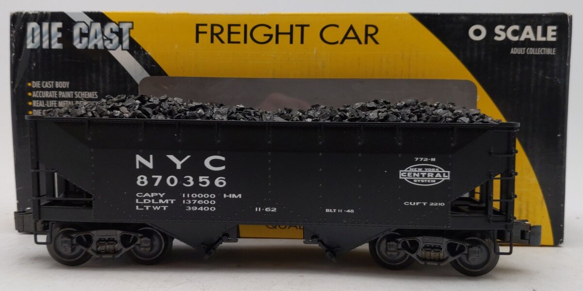 K-Line K6251-1753 O Gauge New York Central 2-Bay DC Hopper #870356 EX/Box