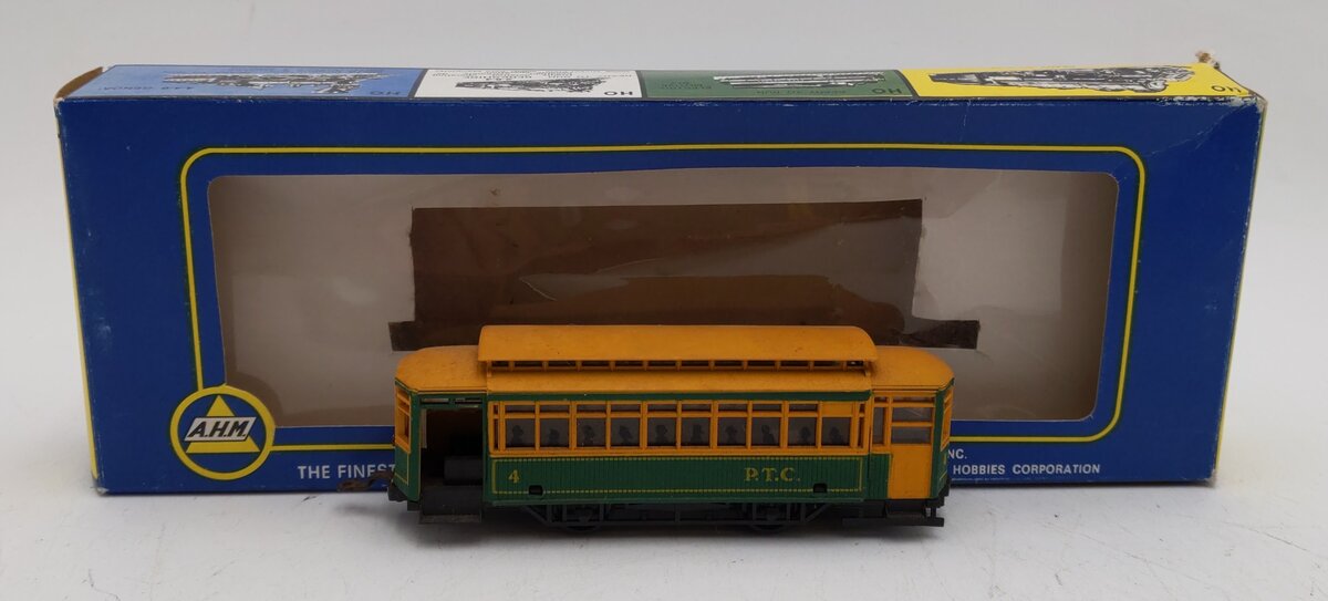 AHM HO Scale PTC Birney Dummy Trolley #4 EX/Box