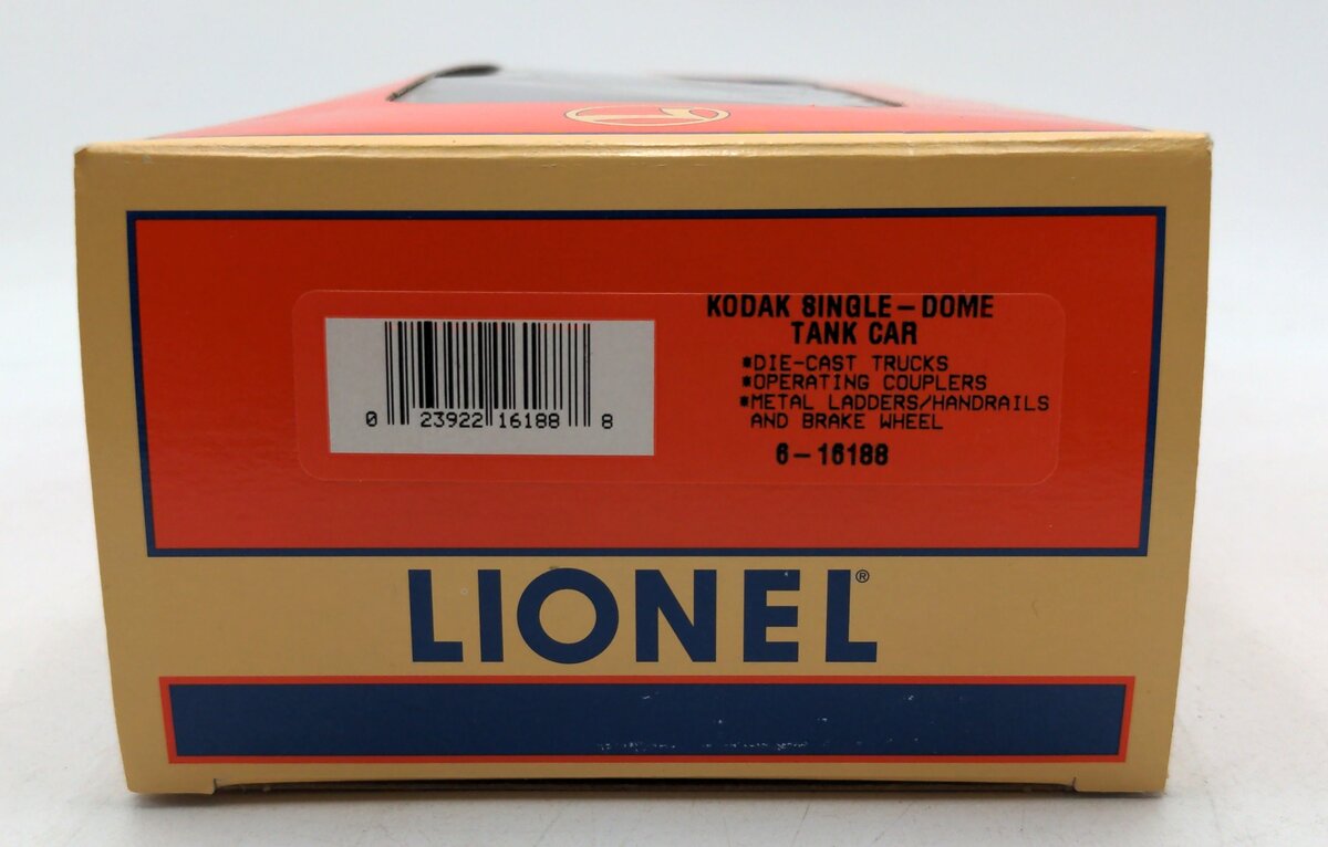 Lionel 6-16188 O Gauge Kodak Single Dome Tank Car #6315 NIB