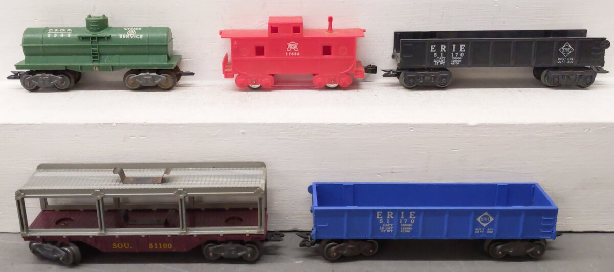 Marx Vintage O Gauge Freight Cars #51170,51170,51100,17858,2532 [5] VG