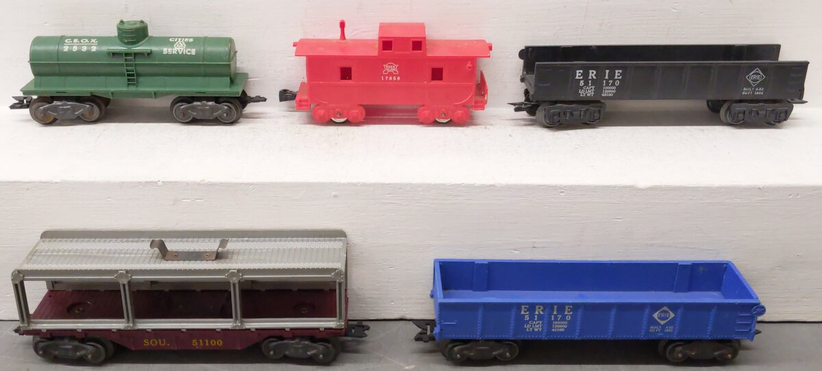 Marx Vintage O Gauge Freight Cars #51170,51170,51100,17858,2532 [5] VG