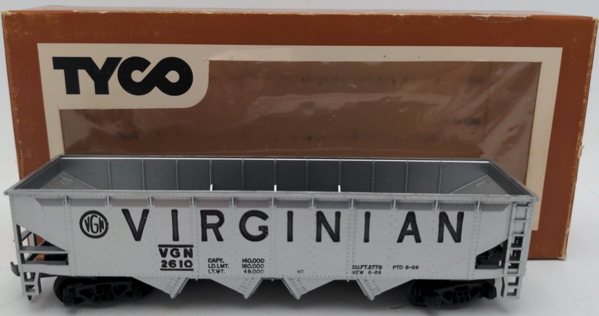 Tyco 329A HO Scale Virginian Hopper #2610 EX/Box