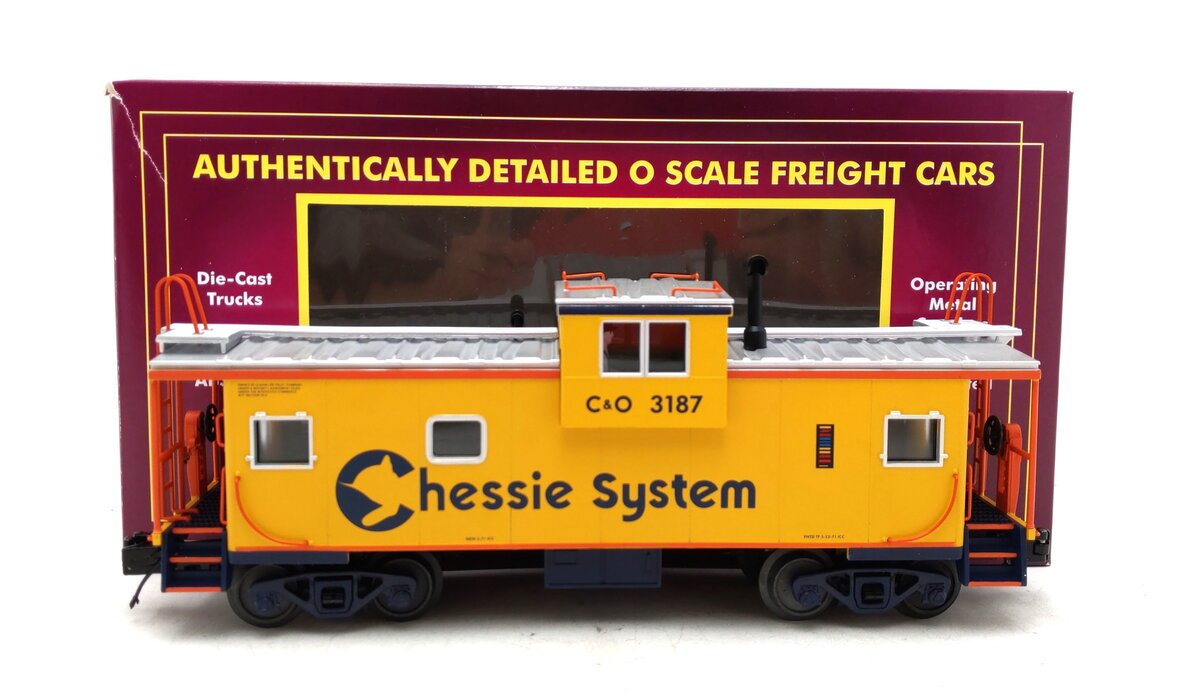 MTH 20-91550 O Chessie Extended Vision Caboose #3187 NIB