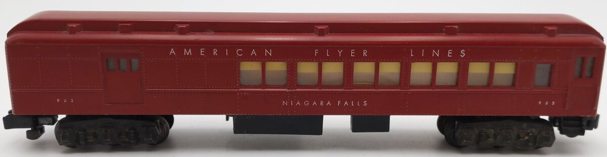 American Flyer 953 VIntage S Niagra Falls Heavyweight Combo Car w/o Silhouettes VG