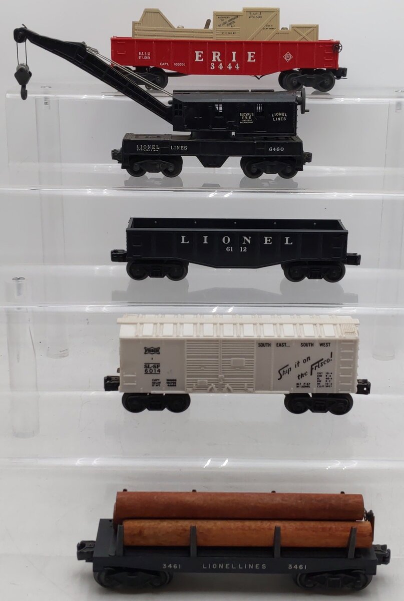 Lionel Vintage O Gauge Freight Cars #3444,3461,6014,6112,6460 [5] VG