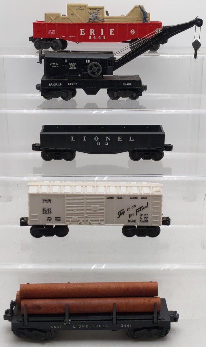 Lionel Vintage O Gauge Freight Cars #3444,3461,6014,6112,6460 [5] VG