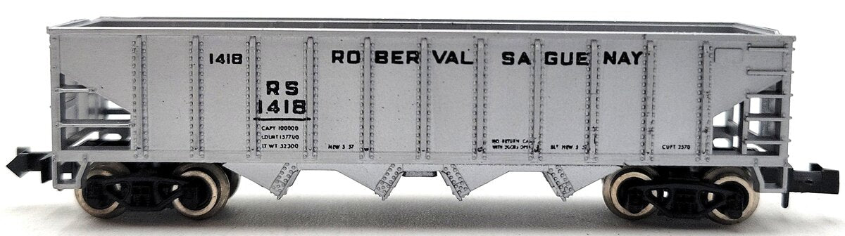 AHM 1418 N Scale Roberval Saguenay 4 Bay Open Hopper #1418 LN
