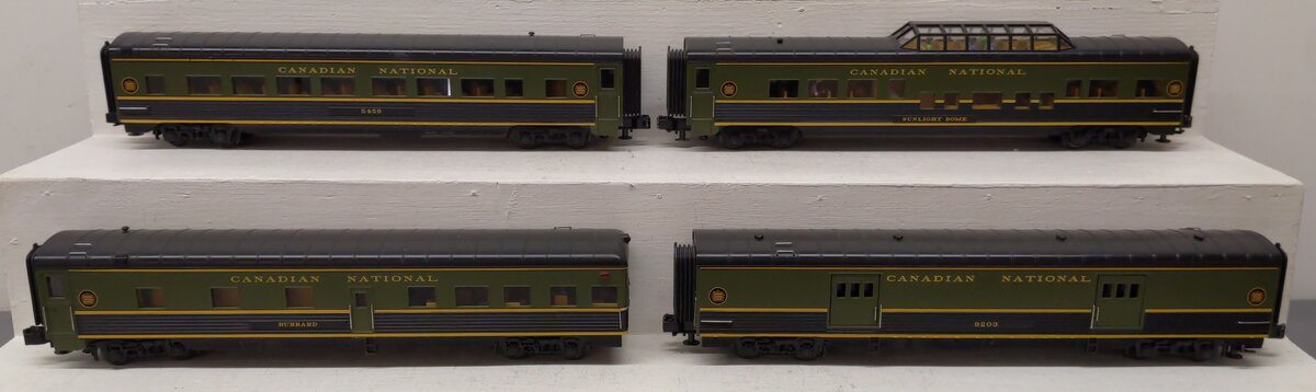 MTH 30-6766 O Canadian National 60' Streamlined ABS Passenger Set (Set of 4) VG
