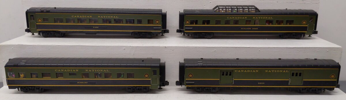 MTH 30-6766 O Canadian National 60' Streamlined ABS Passenger Set (Set of 4) VG