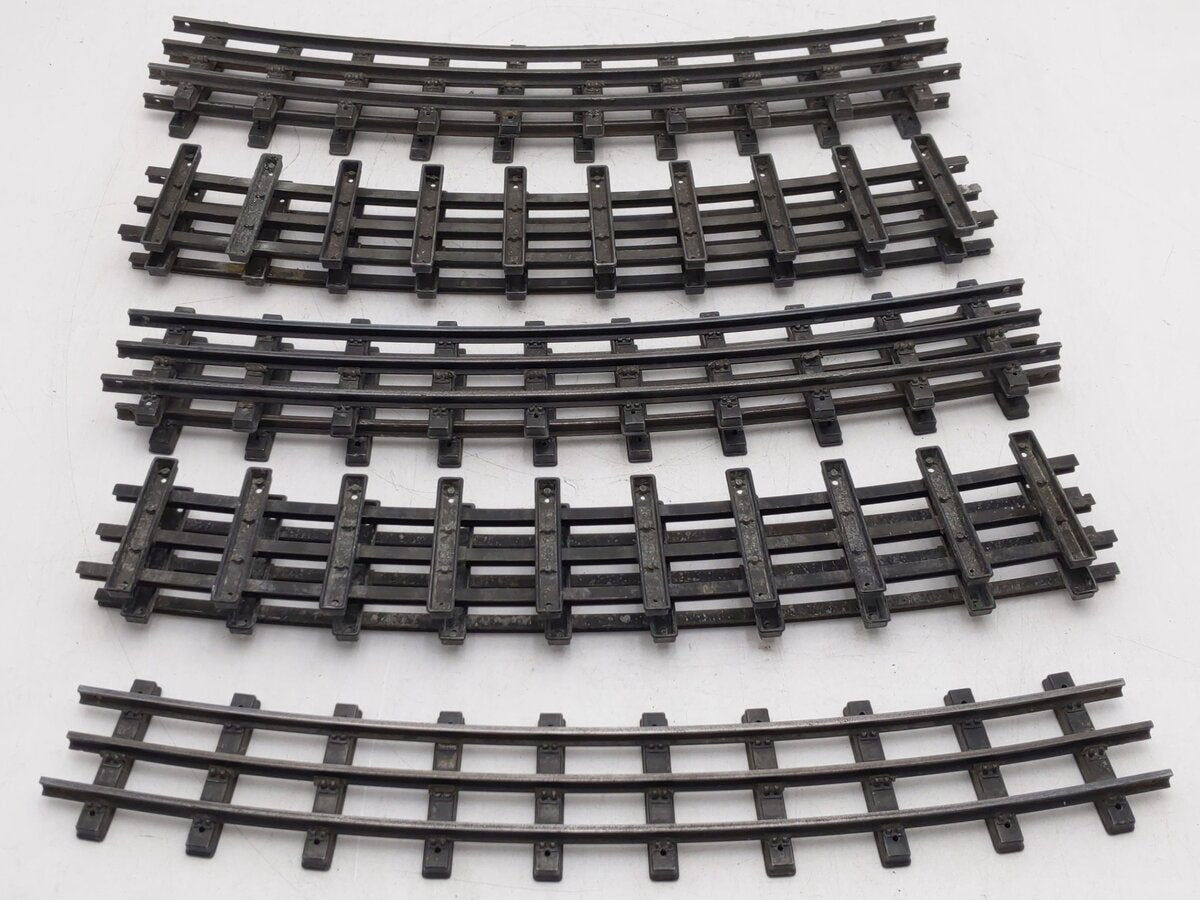 Lionel 771 Vintage O Prewar T-Rail Curved Track Sections (9) VG