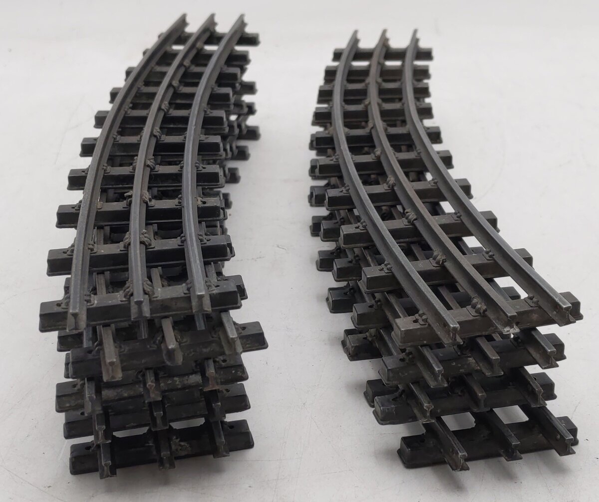 Lionel 771 Vintage O Prewar T-Rail Curved Track Sections (9) VG