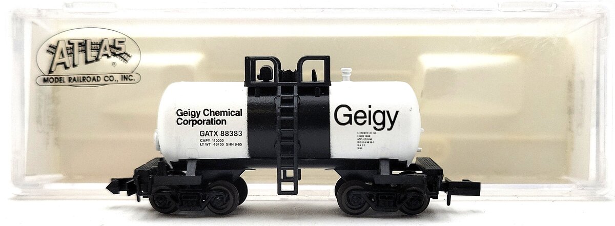 Atlas 3251 N Geigy Chemical Beer Can Tank Car #88383 LN/Box