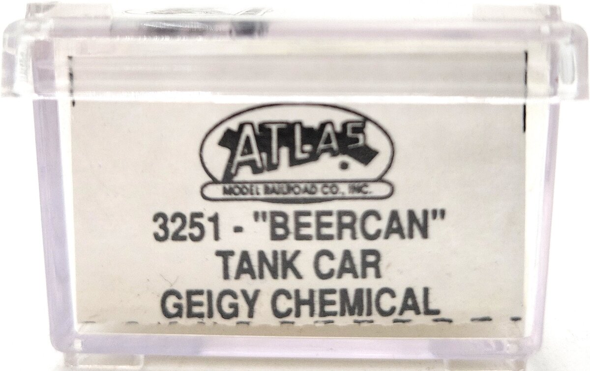 Atlas 3251 N Geigy Chemical Beer Can Tank Car #88383 LN/Box