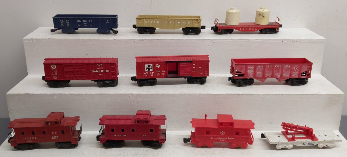 Lionel & Other O Gauge Assorted Freight Cars [10] VG