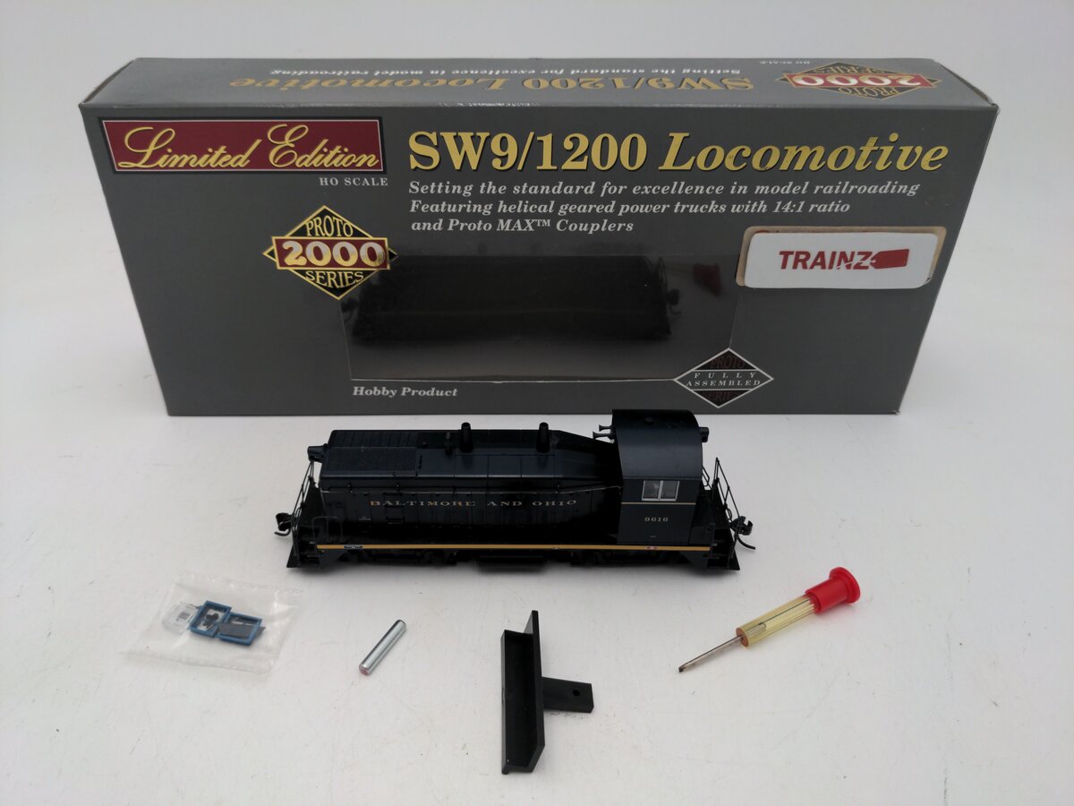 Walthers 920-41424 HO Scale Proto2000 SW9/1200 Baltimore&Ohio Locomotive #9616 EX/Box