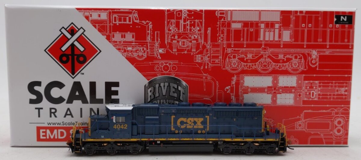 Scale Trains SXT40686 N Scale CSX EMD SD40-3 Diesel Locomotive #4042 with DCC EX/Box