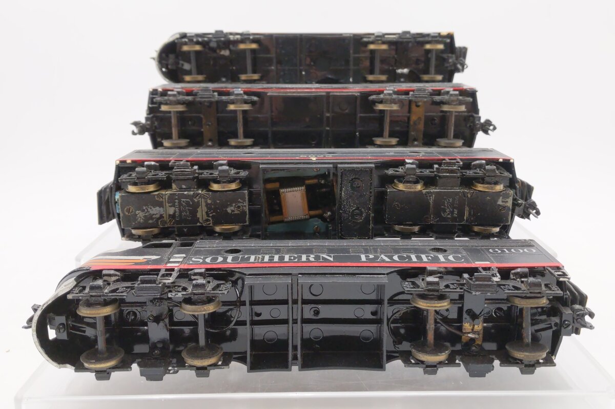 Custom S Scale Southern Pacific F-3 ABBA Diesel Locomotive Set VG